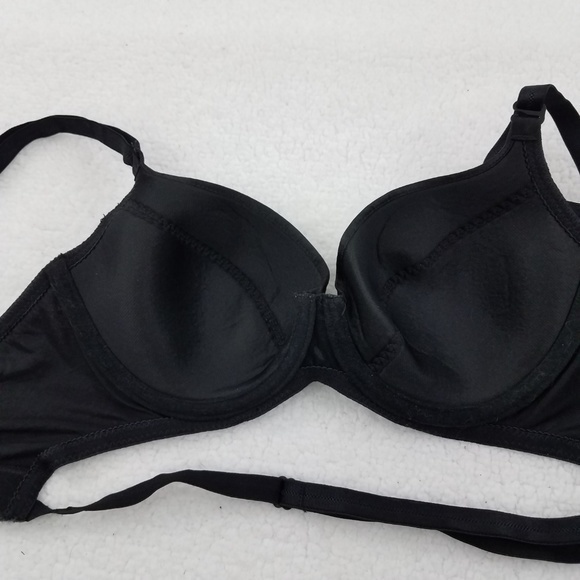 Vogue Dessous Bra‎ 34C Black Satin Strappy Underwir - Picture 5 of 7